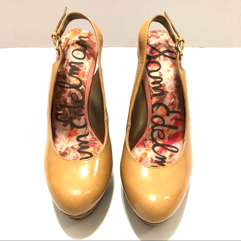 Sam Edelman Mallory Sling Back Wedges Size 8 - Picture 2 of 7